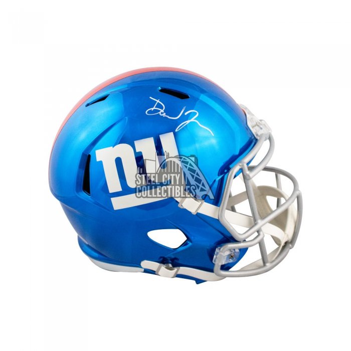 Daniel Jones Signed New York Giants Skyline Custom Authentic SpeedFlex  Full-Size Football Helmet (JSA)