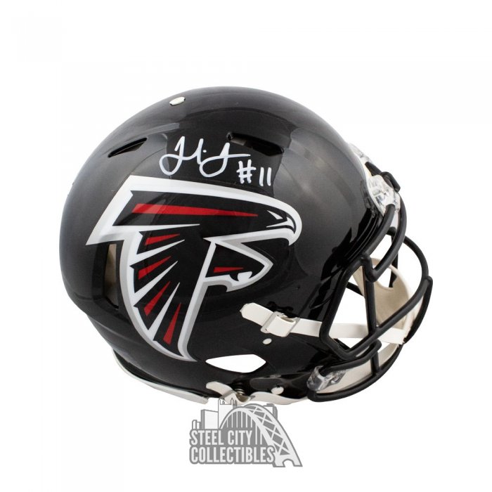 Atlanta Falcons Julio Jones Autographed Authentic Full Sized Throwback  Helmet