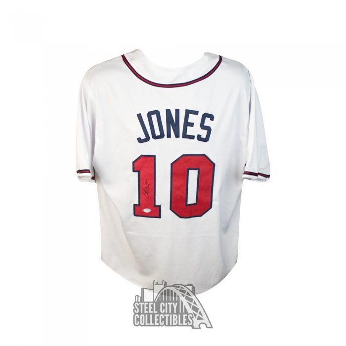 Chipper Jones Autographed Atlanta Braves Custom White Baseball Jersey -  PSA/DNA COA