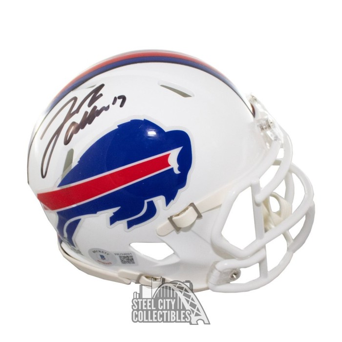 JOSH ALLEN Autographed (Red Ink) Buffalo Bills Mini Speed Helmet BECKETT -  Game Day Legends