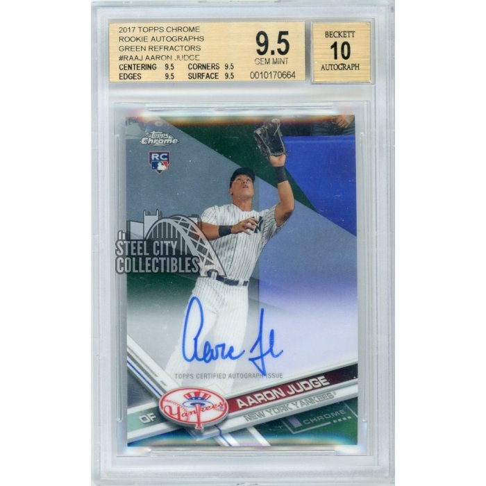 Aaron Judge 2017 Topps Gold Label Framed Autographs #FAAJ (BGS 9.5)