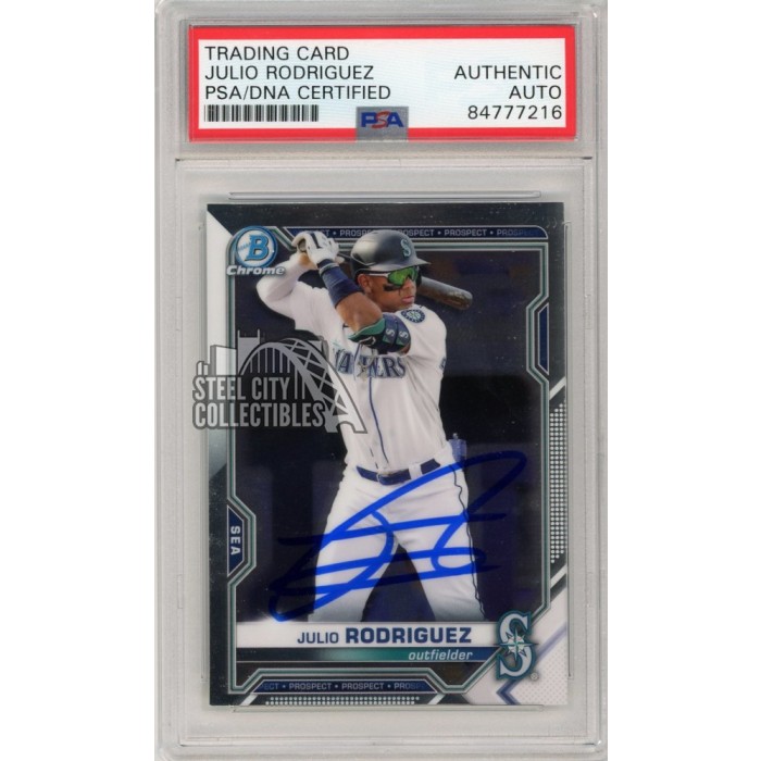 Julio Rodriguez Bowman Chrome Auto Sells For $276,000