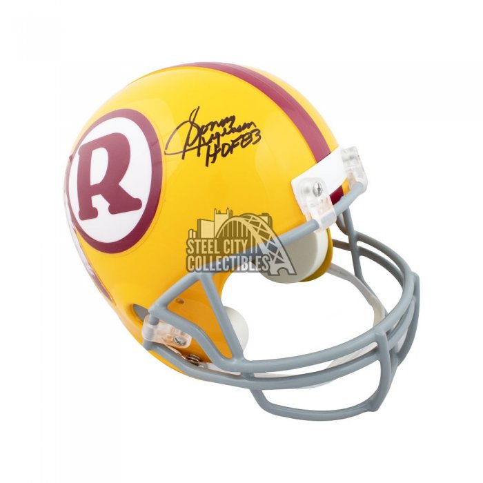 Sonny Jurgensen HOF Autographed Redskins Yellow Full-Size Football Helmet -  JSA