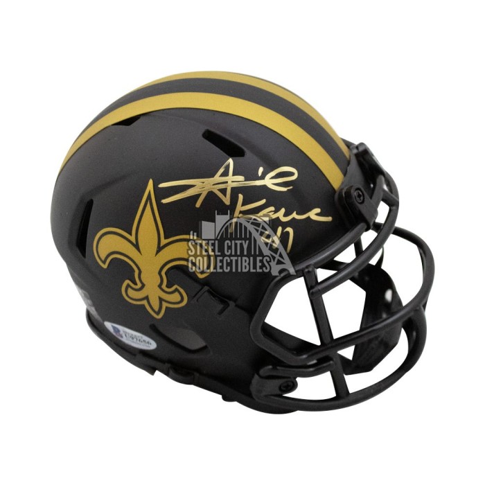 Alvin Kamara Signed New Orleans Saints Matte Black Speed Mini Helmet (JSA  COA)