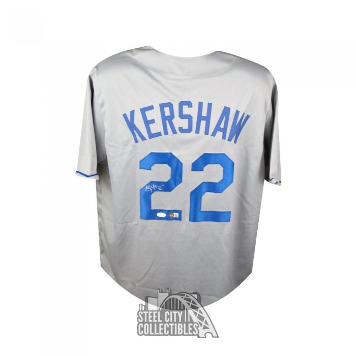 Clayton Kershaw Hand Signed Los Angeles Dodgers Jersey BAS CERT