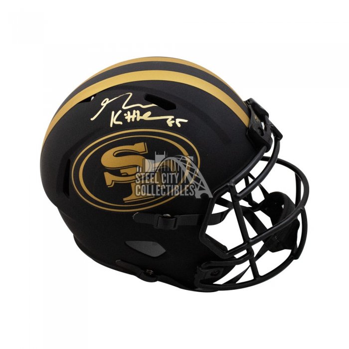 George Kittle Autographed San Francisco 49ers Camo Authentic Full-Size  Football Helmet - BAS (White Ink)