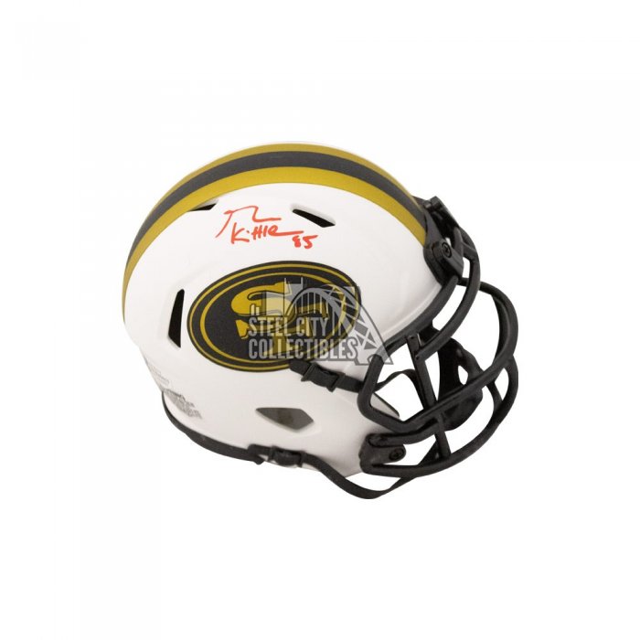 George Kittle Autographed San Francisco 49ers Camo Replica Full-Size  Football Helmet - BAS (White Ink)