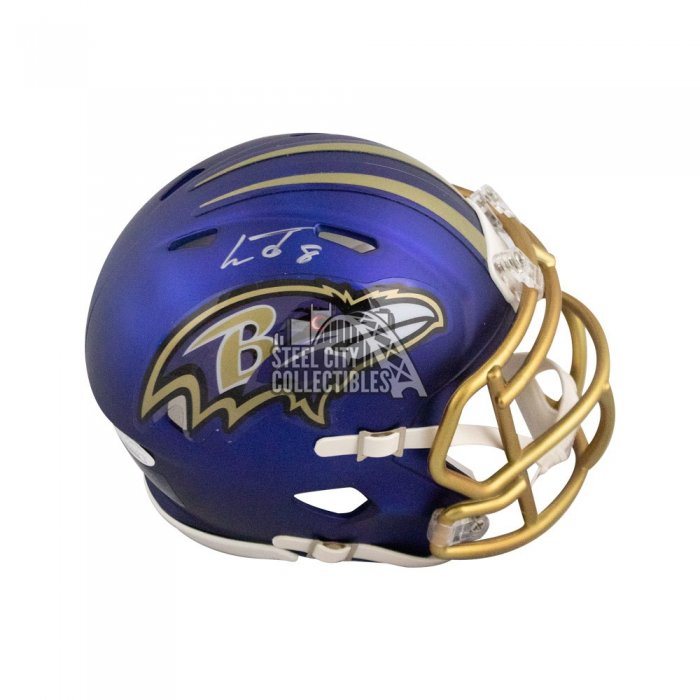 lamar jackson signed mini helmet