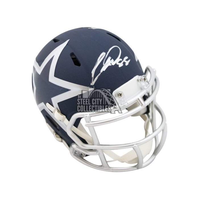 CeeDee Lamb Autographed Dallas Cowboys AMP Mini Football Helmet ...