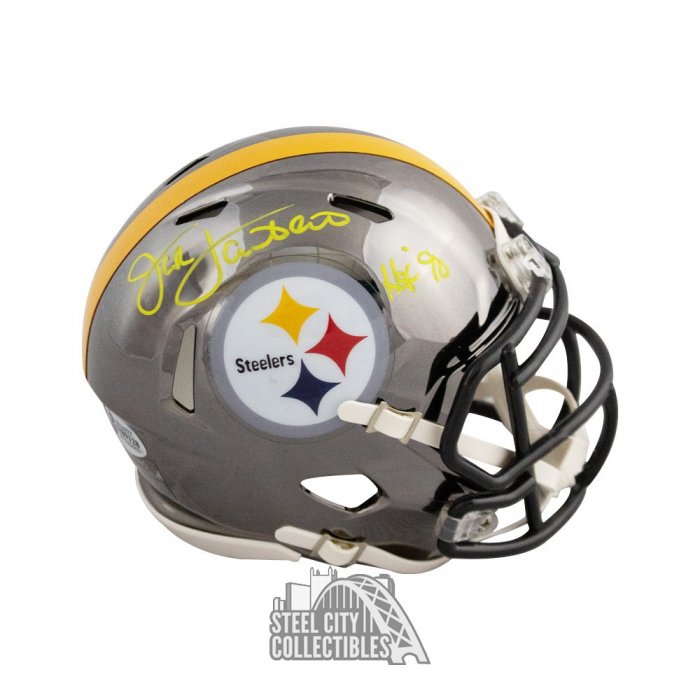 Jack Lambert Autographed Steelers Flat Black Authentic Full-Size Football  Helmet - BAS COA (8 Inscriptions)