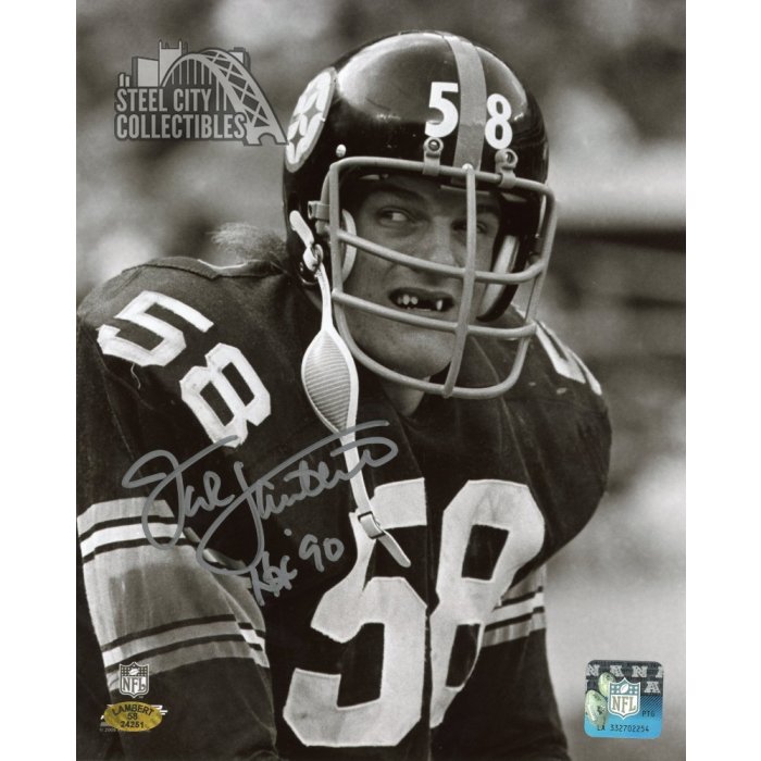 Jack Lambert Autographed Pittsburgh Steelers Riddell Matte Flat White -  Famous Ink