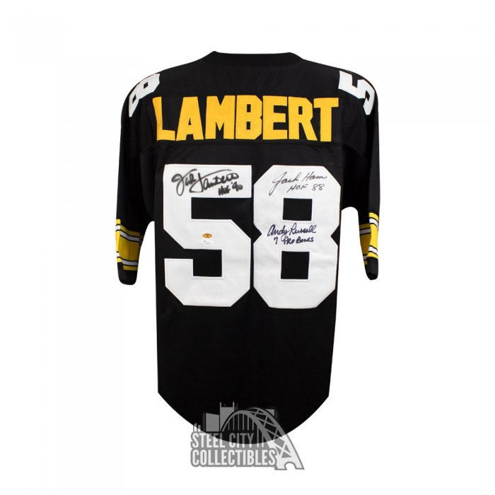 Ham Lambert Russell Signed Custom Black Pro-Style Football Jersey Insc –  Super Sports Center