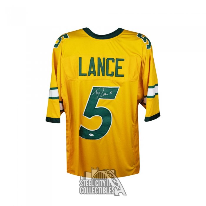 Trey Lance Autographed North Dakota State Custom Green Football Jersey -  BAS COA