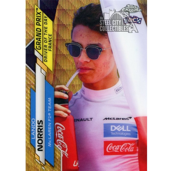 Lando Norris 2020 Topps shops Chrome F1 #161 Grand Prix Driver of Day France SGC 10