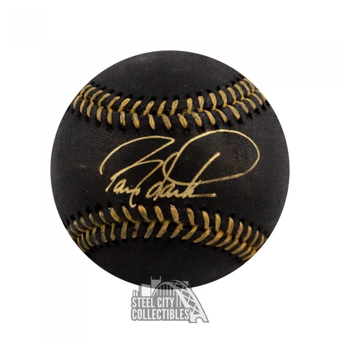 Barry Larkin Autographed Black Official MLB Baseball - JSA COA | Steel ...