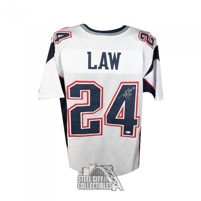 Patriots Ty Law Signed Custom Jersey With HOF Inscription – Pgacollectibles