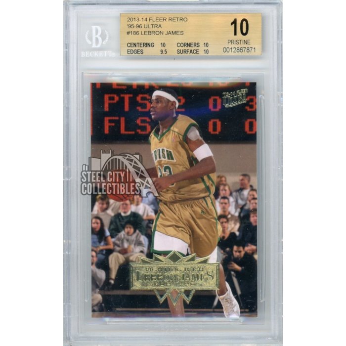 LeBron James 2013-14 Fleer Retro '95-96 Ultra Basketball Card BGS 10  Pristine