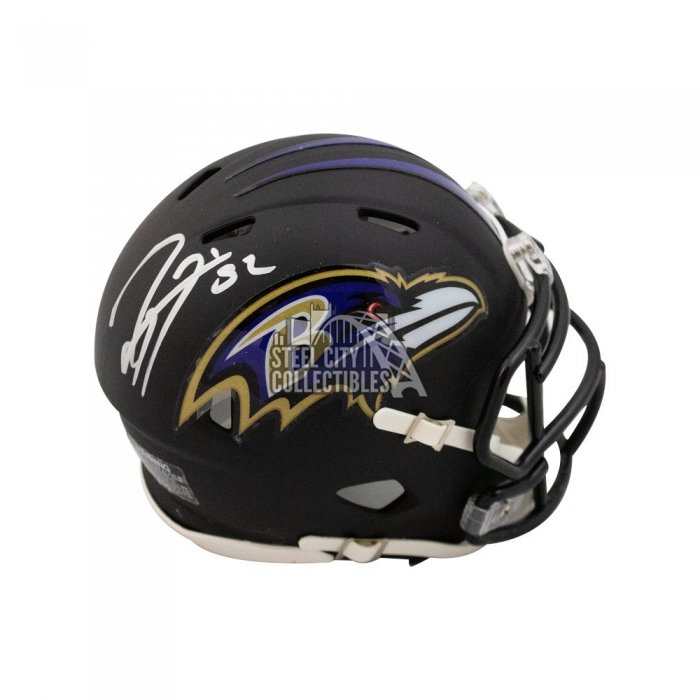 Ray Lewis Autographed Baltimore Ravens Flash Mini Football Helmet - BAS