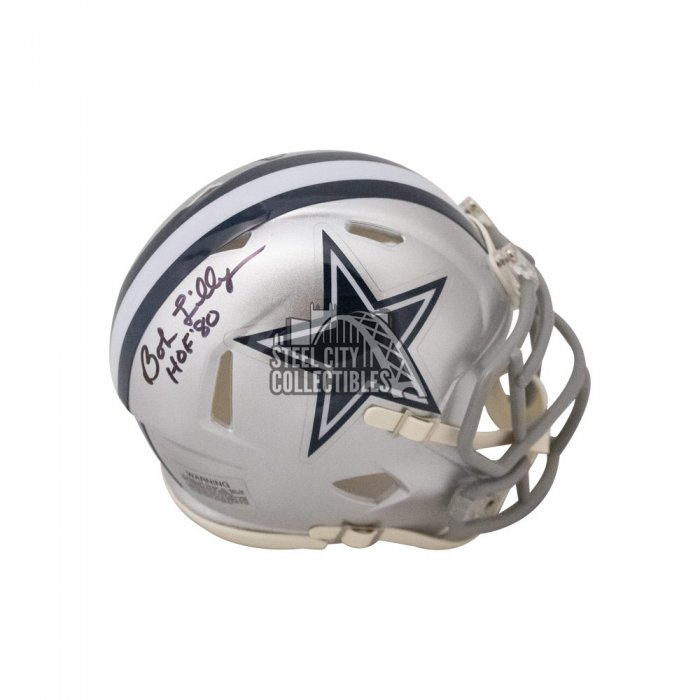 Bob Lilly HOF 80 Autographed Cowboys Eclipse Replica Full-Size Football  Helmet - BAS COA