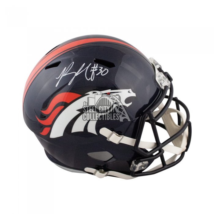 John Elway Autographed Denver Broncos Flash Orange Full Size Speed  Authentic Helmet Beckett BAS Witness Stock #220360 - Mill Creek Sports