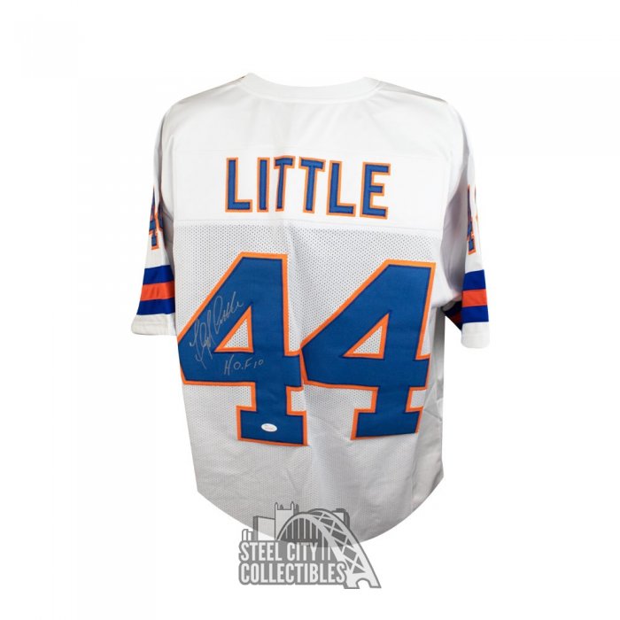 Floyd Little HOF Autographed Denver Custom White Football Jersey JSA COA