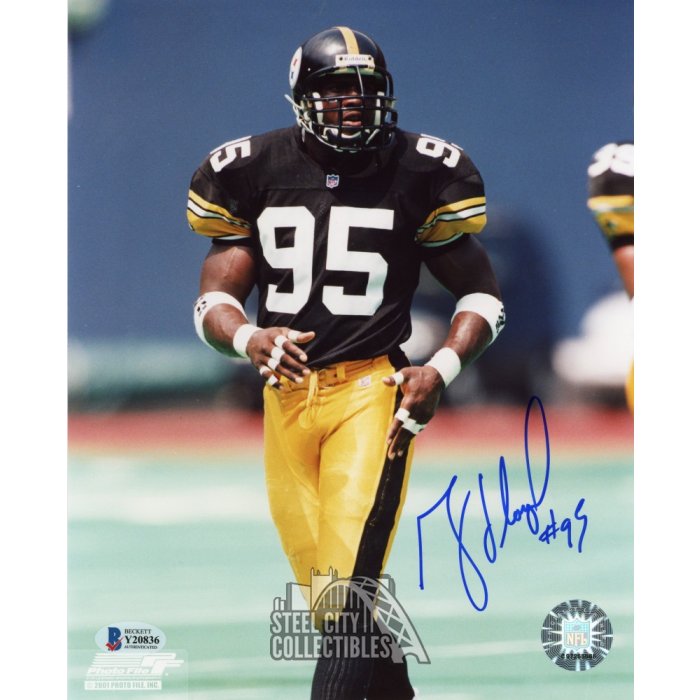 Greg Lloyd Autographed Steelers 8x10 Photo - BAS COA (White Jersey Black  Ink)