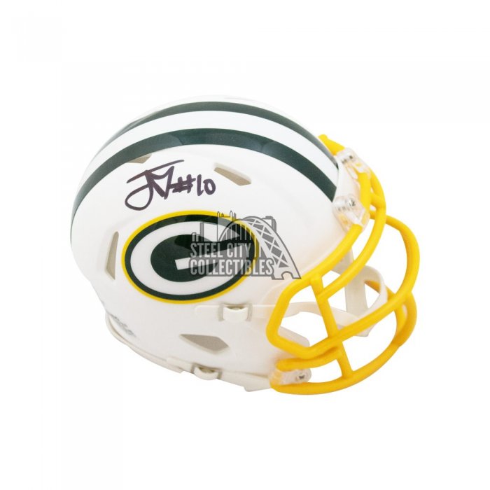 Jordan Love Autographed Green Bay Flash Full Size Replica Football Helmet -  BAS