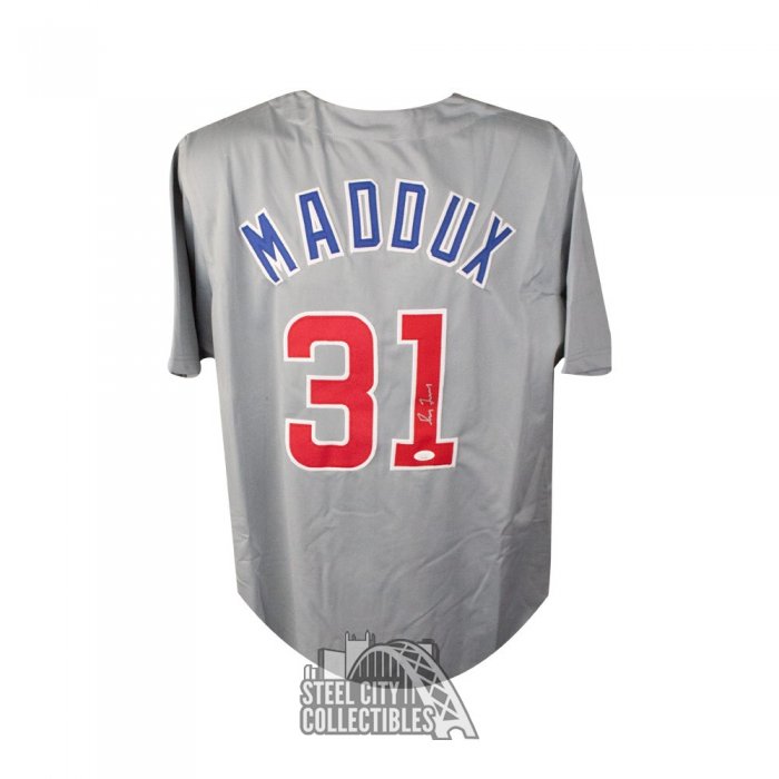 Greg Maddux Autographed Atlanta Limited Edition Pro Style Baseball Jersey  Grey (JSA)