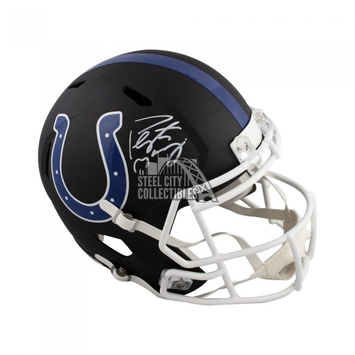 Peyton Manning Autographed Colts Flat White Authentic Full-Size Football  Helmet - Fanatics (Blue Ink)