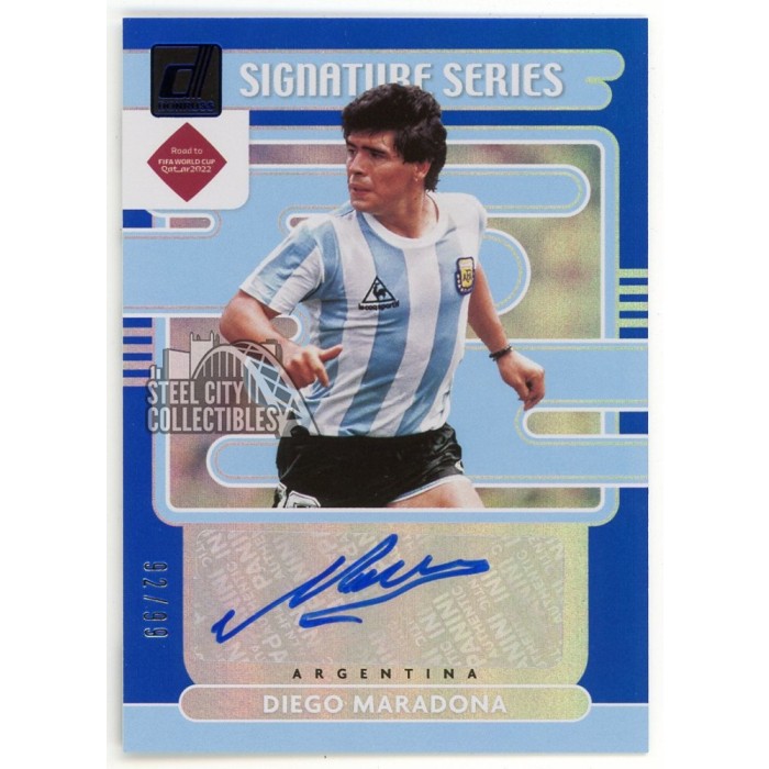Diego Maradona 2021-22 Panini Donruss Soccer Autograph Card 92/99