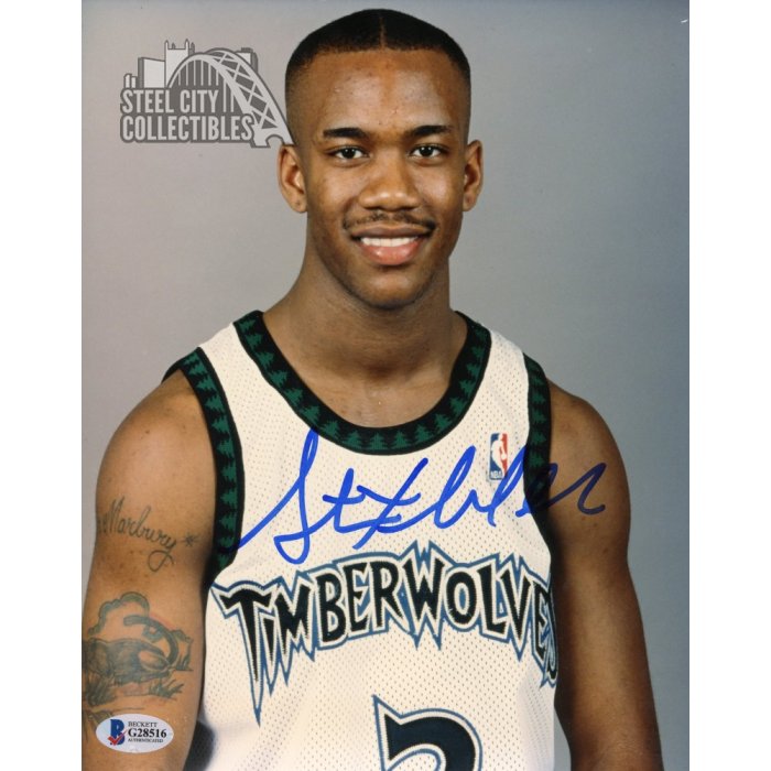 Stephon Marbury Signed Minnesota Timberwolves Basketball Jersey BAS –  www.