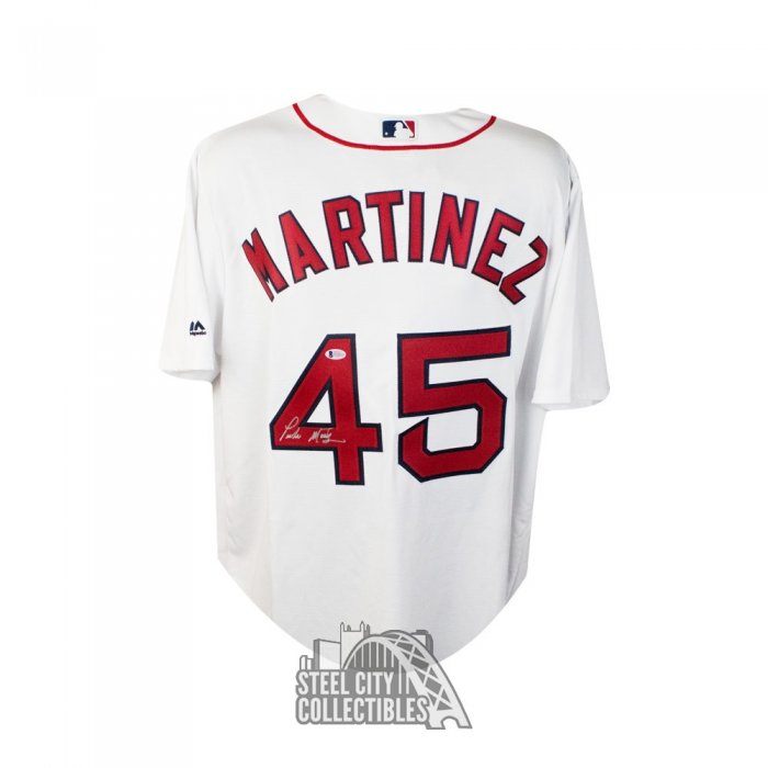 Pedro Martinez Autographed and Framed White Red Sox Jersey