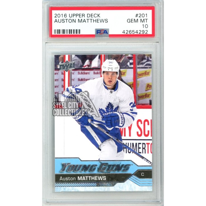 Auston Matthews 2016-17 Upper Deck Series 1 Hockey Young Guns Rookie ...