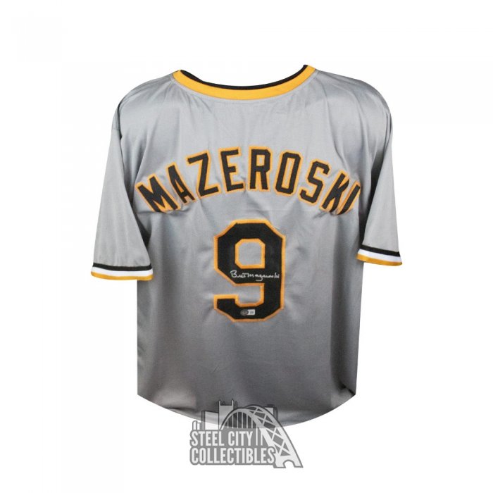 Bill Mazeroski Signed Stat Jersey (Beckett)