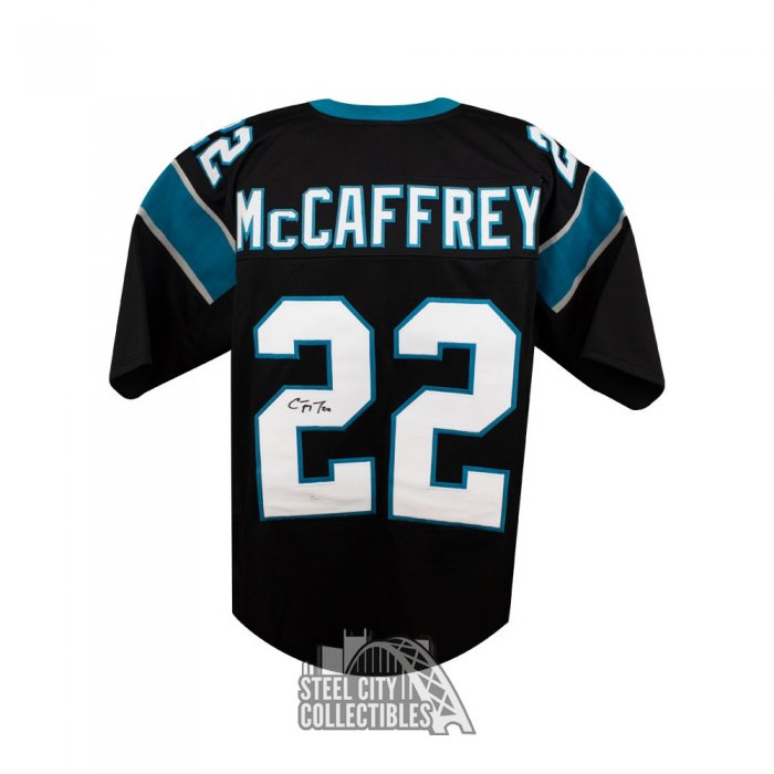 Sold at Auction: Christian McCaffrey Signed 34.5x42.5 Custom Framed Jersey