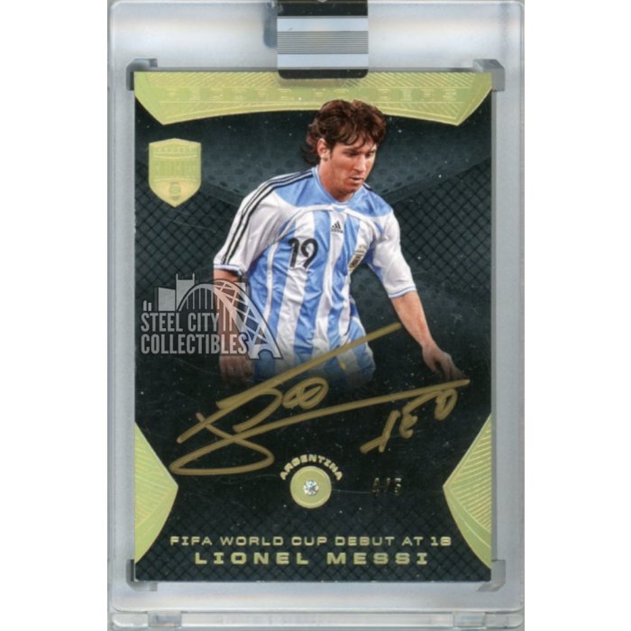 Lionel Messi 2018 Panini Eminence Record Holders Debut Diamond Autograph 4/5