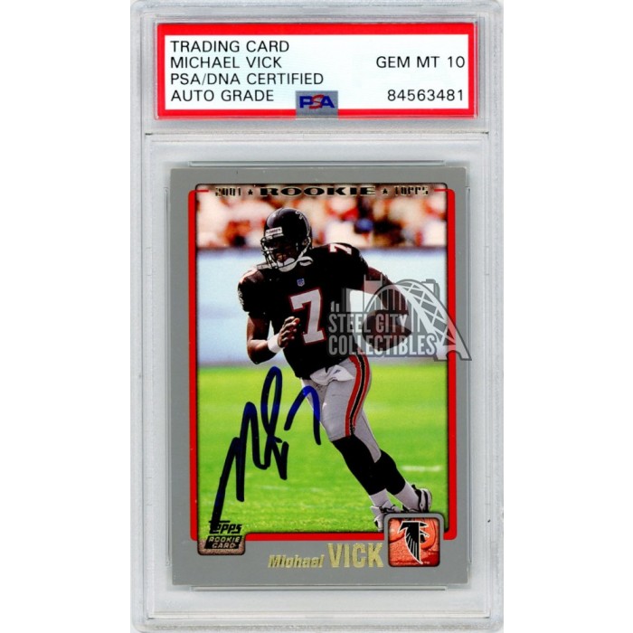 Michael Vick Signed 2001 Topps #311 Atlanta Falcons Rookie Card PSA/DNA