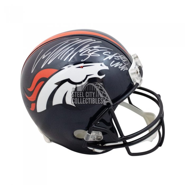 Denver Broncos Metal Garden Art Helmet Spike