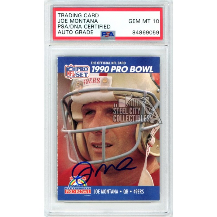 : 1990 Pro Set #408 Joe Montana San Francisco 49ers Pro Bowl Card  - Mint Condition Ships in New Holder : Collectibles & Fine Art