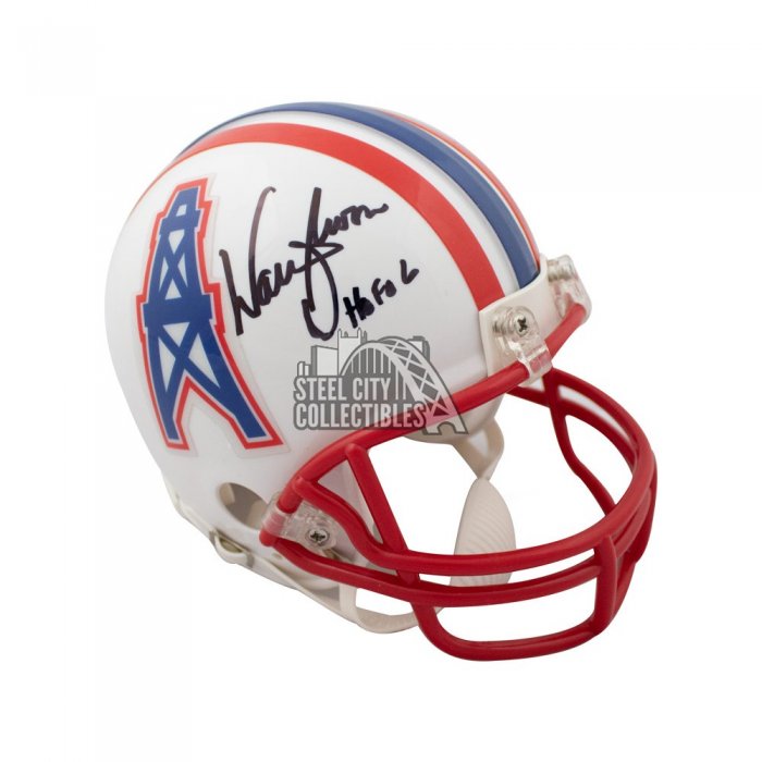 Warren Moon Signed Helmet - Full Size Houston Oilers Autographed - JSA