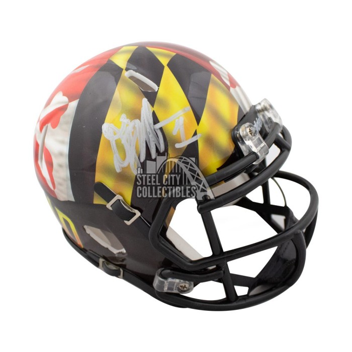 Dj Moore Autographed Maryland Terrapins Speed Mini Football Helmet Jsa Coa A Steel City 6372
