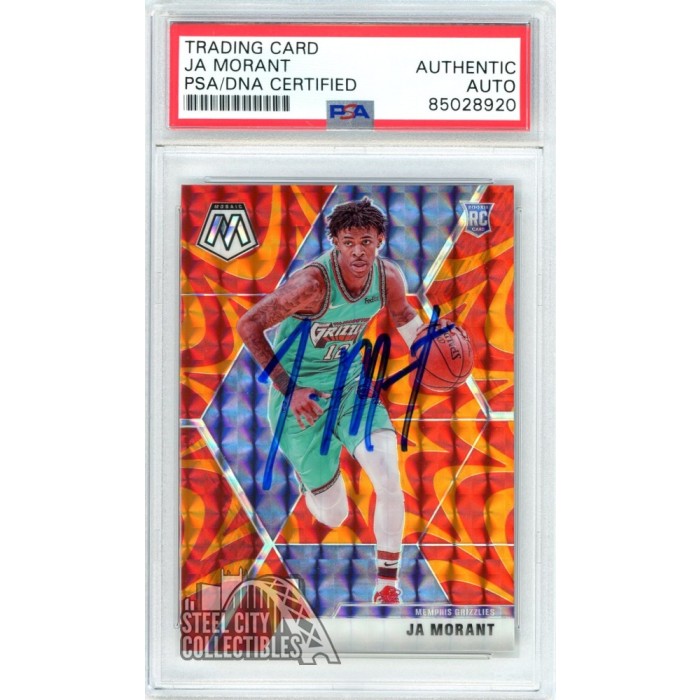 Ja Morant 2019-20 Panini Mosaic Reactive Orange Autograph Rookie