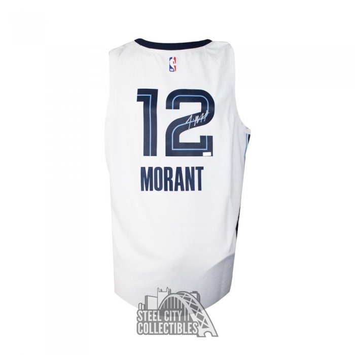 Ja Morant Autographed Memphis Custom Basketball Jersey - BAS at