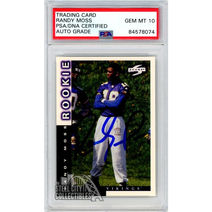 Randy Moss Autograph Signed 2010 Panini Card 87 Patriots -   Norway