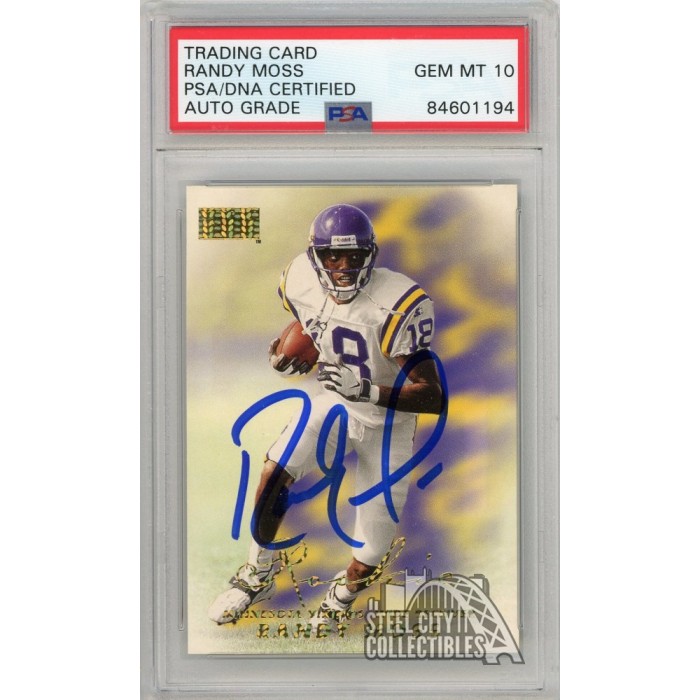 Randy Moss 1998 Skybox Premium Autograph Rookie Card #240 PSA/DNA