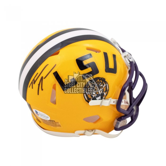 JOE BURROW Autographed LSU Tigers Yellow Speed Flex Authentic Helmet  FANATICS - Game Day Legends