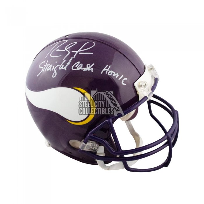 : Randy Moss Autographed Vikings F/S SpeedFlex Helmet W/Straight  Cash- Beckett W Auth : Collectibles & Fine Art