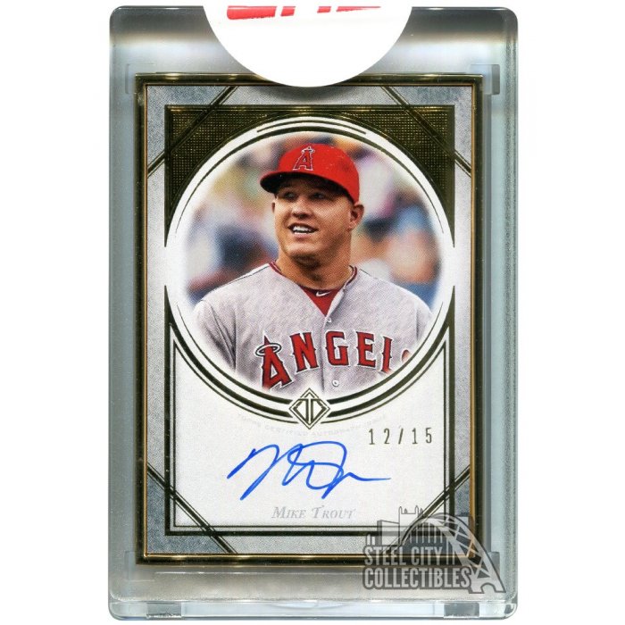 Mike Trout 2019 Topps Transcendent VIP Party Autographed Card 10/15 (MTA-6)