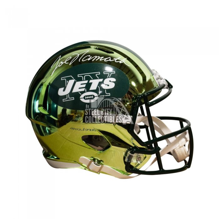 JOE NAMATH AUTOGRAPHED HAND SIGNED FULL SIZE NEW YORK JETS HELMET