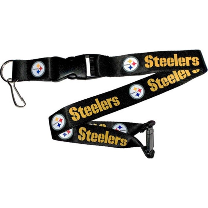 Pittsburgh Steelers NFL Black Lanyard | Steel City Collectibles